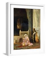 A Turkish Lady Praying in the Green Mosque, Bursa-Stanislaus Chlebowski-Framed Giclee Print