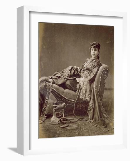 A Turkish Lady Seated, C.1880-Jean-Pascal Sebah-Framed Giclee Print
