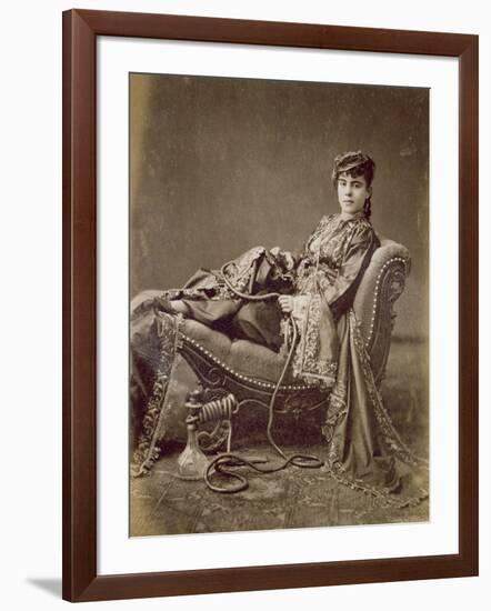 A Turkish Lady Seated, C.1880-Jean-Pascal Sebah-Framed Giclee Print