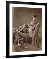 A Turkish Lady Seated, C.1880-Jean-Pascal Sebah-Framed Giclee Print