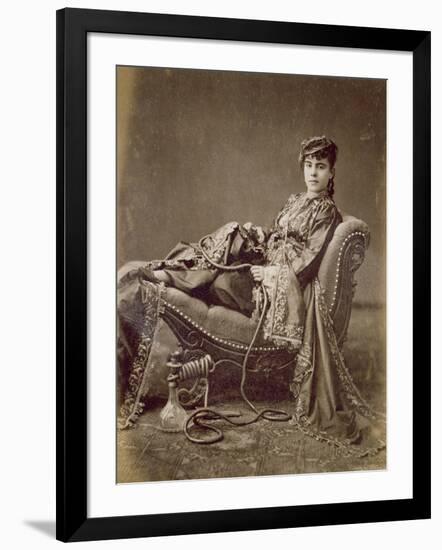 A Turkish Lady Seated, C.1880-Jean-Pascal Sebah-Framed Giclee Print