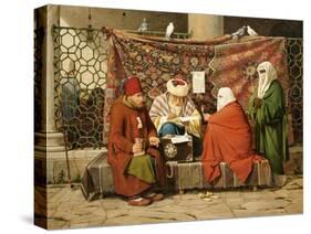 A Turkish Notary Drawing up a Marriage Contract, Constantinople, 1837-Martinus Rorbye-Stretched Canvas