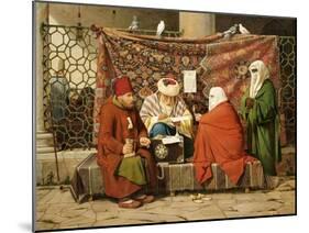 A Turkish Notary Drawing up a Marriage Contract, Constantinople, 1837-Martinus Rorbye-Mounted Giclee Print