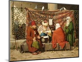 A Turkish Notary Drawing Up a Marriage Contract in Front of the Kilic Ali Pasha Mosque, 1837-Martinus Roerbye-Mounted Giclee Print