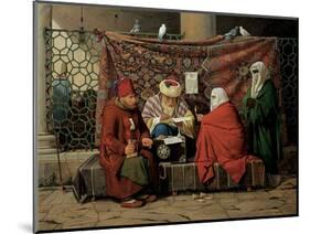A Turkish Notary Drawing up a Marriage Contract in Front of the Kilic Ali Pasha Mosque, Tophane, Ci-Martinus Rorbye-Mounted Giclee Print