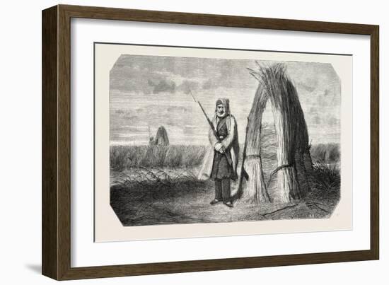 A Turkish Sentinel, Watercolor, 1855-Theodore Valerio-Framed Giclee Print