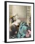 A Turkish Woman in Her Interior House Clothing, Reclines on an Ottoman Settee-null-Framed Photographic Print