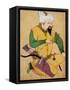 A Turkoman or Mongol Chief Holding an Arrow, from the Large Clive Album, 1591-92-null-Framed Stretched Canvas