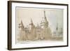 A Turreted Chateau and a Church-Jacques Callot-Framed Giclee Print