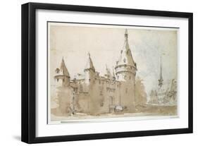 A Turreted Chateau and a Church-Jacques Callot-Framed Giclee Print