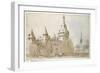 A Turreted Chateau and a Church-Jacques Callot-Framed Giclee Print