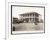 A Two-Story House Surrounded by Porches, with an American Flag Flying; in Panama During the…-Byron Company-Framed Giclee Print