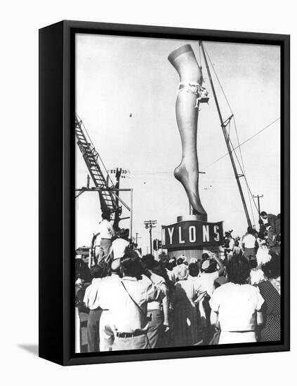 A Two-Ton Model of Actress Marie Wilson's Leg, Produced to Advertise a Los Angeles Hosiery Shop-null-Framed Stretched Canvas