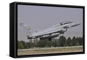 A Typhoon T3 of the Royal Air Force Taking Off from Konya Air Base-Stocktrek Images-Framed Stretched Canvas