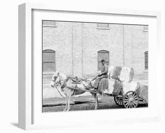 A Typical Cotton Cart, Mobile, Ala.-null-Framed Photo