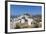 A Typical Greek Village Perched on a Rock with White and Blue Houses and Quaint Windmills, Ios-Roberto Moiola-Framed Photographic Print