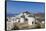 A Typical Greek Village Perched on a Rock with White and Blue Houses and Quaint Windmills, Ios-Roberto Moiola-Framed Stretched Canvas