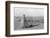 'A typical shepherd and his flock on the plains of Hungary', 1915-Unknown-Framed Photographic Print