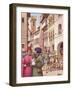 A Typical Street Scene in Florence in the Early 15th Century-Pat Nicolle-Framed Giclee Print