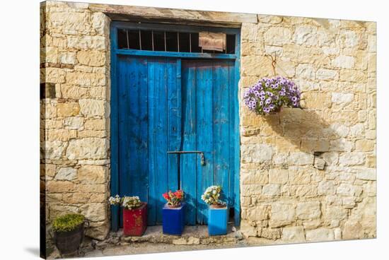 A typical view of a building in the traditional village of Omodos in Cyprus, Europe-Chris Mouyiaris-Stretched Canvas