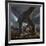 A Tyrannosaurus Rex and Triceratops in a Classic Face Off-null-Framed Art Print