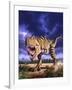 A Tyrannosaurus Rex Attacks, Lit by the Late Afternoon Sun-null-Framed Art Print