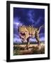 A Tyrannosaurus Rex Attacks, Lit by the Late Afternoon Sun-null-Framed Art Print