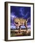 A Tyrannosaurus Rex Attacks, Lit by the Late Afternoon Sun-null-Framed Art Print