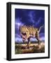 A Tyrannosaurus Rex Attacks, Lit by the Late Afternoon Sun-null-Framed Art Print