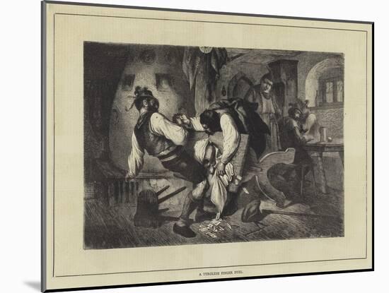 A Tyrolese Finger Duel-null-Mounted Giclee Print