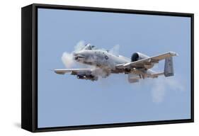 A U.S. Air Force A-10 Thunderbolt Ii Fires its 30Mm Gun at a Strafe Target-Stocktrek Images-Framed Stretched Canvas