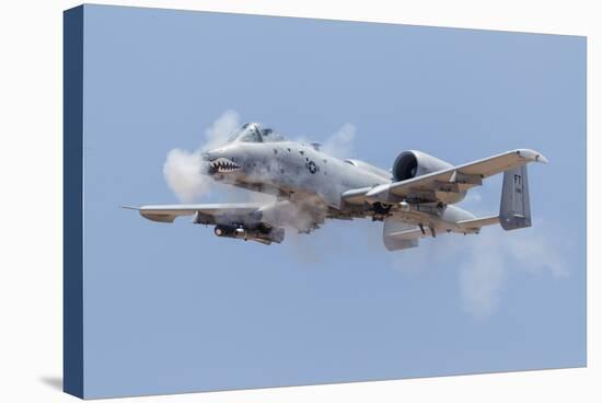 A U.S. Air Force A-10 Thunderbolt Ii Fires its 30Mm Gun at a Strafe Target-Stocktrek Images-Stretched Canvas