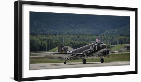 A U.S. Air Force C-47 Skytrain Aircraft Lands at Ramstein Air Base, Germany-null-Framed Photographic Print