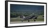 A U.S. Air Force C-47 Skytrain Aircraft Lands at Ramstein Air Base, Germany-null-Framed Photographic Print