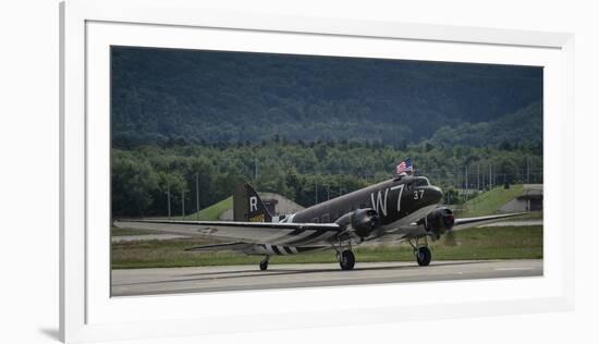 A U.S. Air Force C-47 Skytrain Aircraft Lands at Ramstein Air Base, Germany-null-Framed Photographic Print