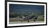 A U.S. Air Force C-47 Skytrain Aircraft Lands at Ramstein Air Base, Germany-null-Framed Photographic Print