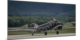 A U.S. Air Force C-47 Skytrain Aircraft Lands at Ramstein Air Base, Germany-null-Mounted Photographic Print