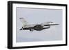 A U.S. Air Force F-16 Fighting Falcon in Flight over Italy-null-Framed Photographic Print