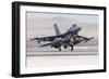 A U.S. Air Force F-16C Fighting Falcon Landing-Stocktrek Images-Framed Photographic Print