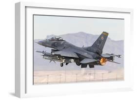 A U.S. Air Force F-16C Fighting Falcon Taking Off-Stocktrek Images-Framed Photographic Print