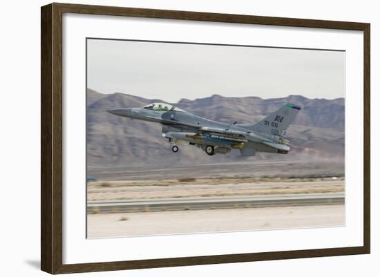 A U.S. Air Force F-16C Fighting Falcon Taking Off-Stocktrek Images-Framed Photographic Print