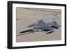 A U.S. Air Force F-16C Fighting Falcon Taxiing at the End of a Training Mission-Stocktrek Images-Framed Photographic Print