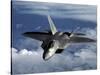 A U.S. Air Force F-22 Raptor Aircraft Flies Near Guam-Stocktrek Images-Stretched Canvas