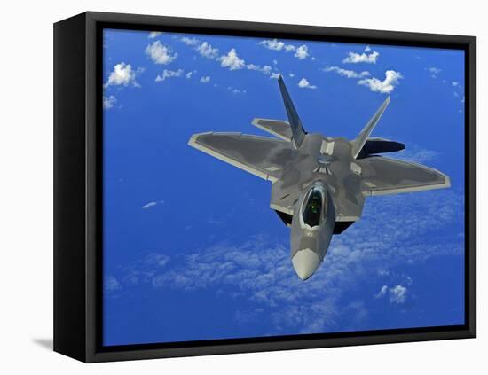 A U.S. Air Force F-22 Raptor in Flight Near Guam-Stocktrek Images-Framed Stretched Canvas