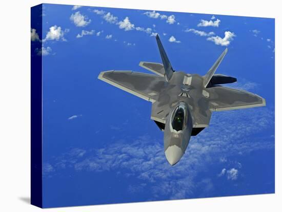 A U.S. Air Force F-22 Raptor in Flight Near Guam-Stocktrek Images-Stretched Canvas