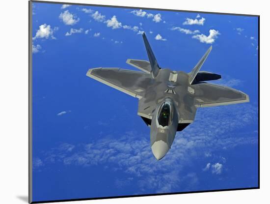 A U.S. Air Force F-22 Raptor in Flight Near Guam-Stocktrek Images-Mounted Photographic Print