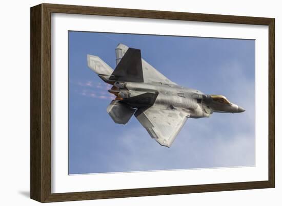 A U.S. Air Force F-22 Raptor Makes a Fast Flyby-Stocktrek Images-Framed Photographic Print