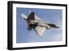 A U.S. Air Force F-22 Raptor Makes a Fast Flyby-Stocktrek Images-Framed Photographic Print