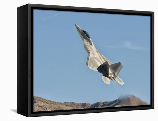 A U.S. Air Force F-22 Raptor Takes Off from Nellis Air Force Base, Nevada-Stocktrek Images-Framed Stretched Canvas