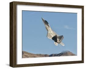 A U.S. Air Force F-22 Raptor Takes Off from Nellis Air Force Base, Nevada-Stocktrek Images-Framed Photographic Print